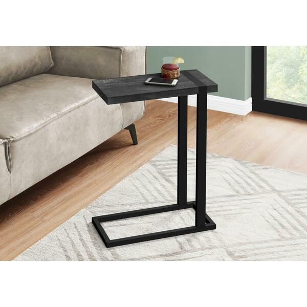 Daphnes Dinnette Metal Accent Table, Black Reclaimed Wood-Look - Black DA3061493